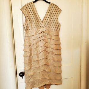 Adrianna Papell Minimalist Dress Sz 14 Empire Waist Simple Day Evening Cocktail
